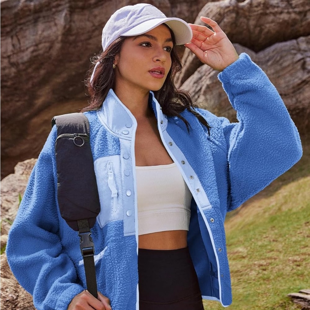 Blue Fleece “ Jolene “ Lightweight Jacket